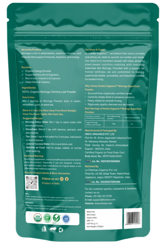Organic Moringa Powder by Holvée, moringa, moringa powder, organic moringa, moringa superfood 