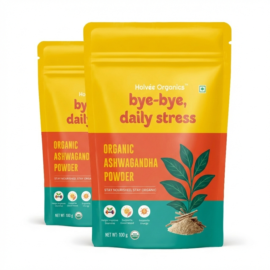 Organic Ashwagandha Powder 100g | Holvée Organics