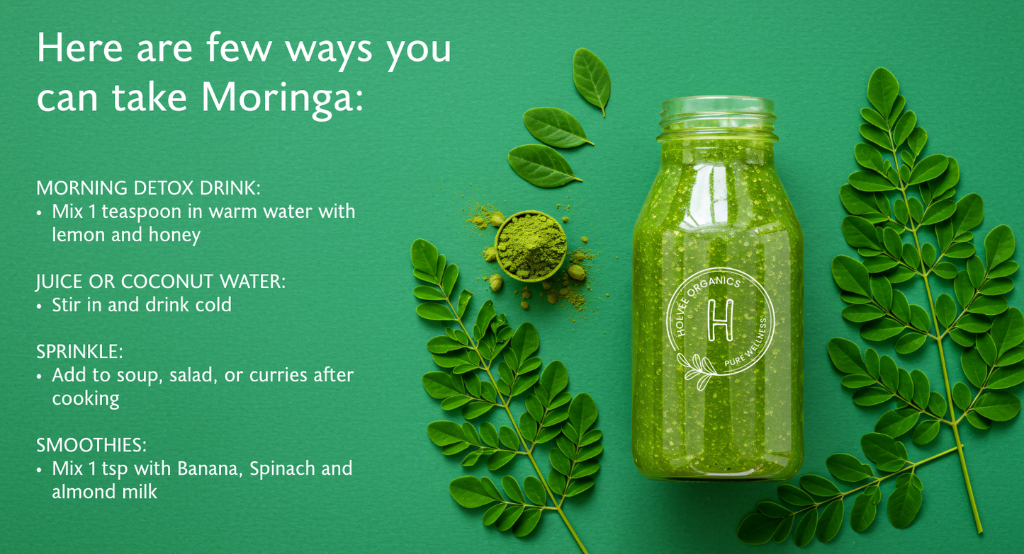 Holvée Moringa Powder - How to use